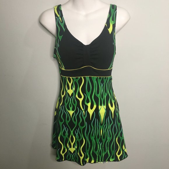 Retro Vintage - (1)Piece Green/Black Suit -Item#86 - Picture 1 of 9